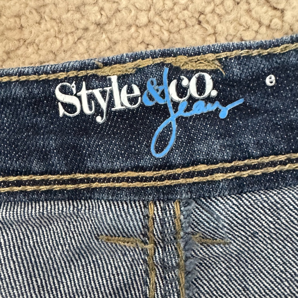 Classic Dark Blue Denim Bermuda Shorts - Women's - Picture 8 of 8